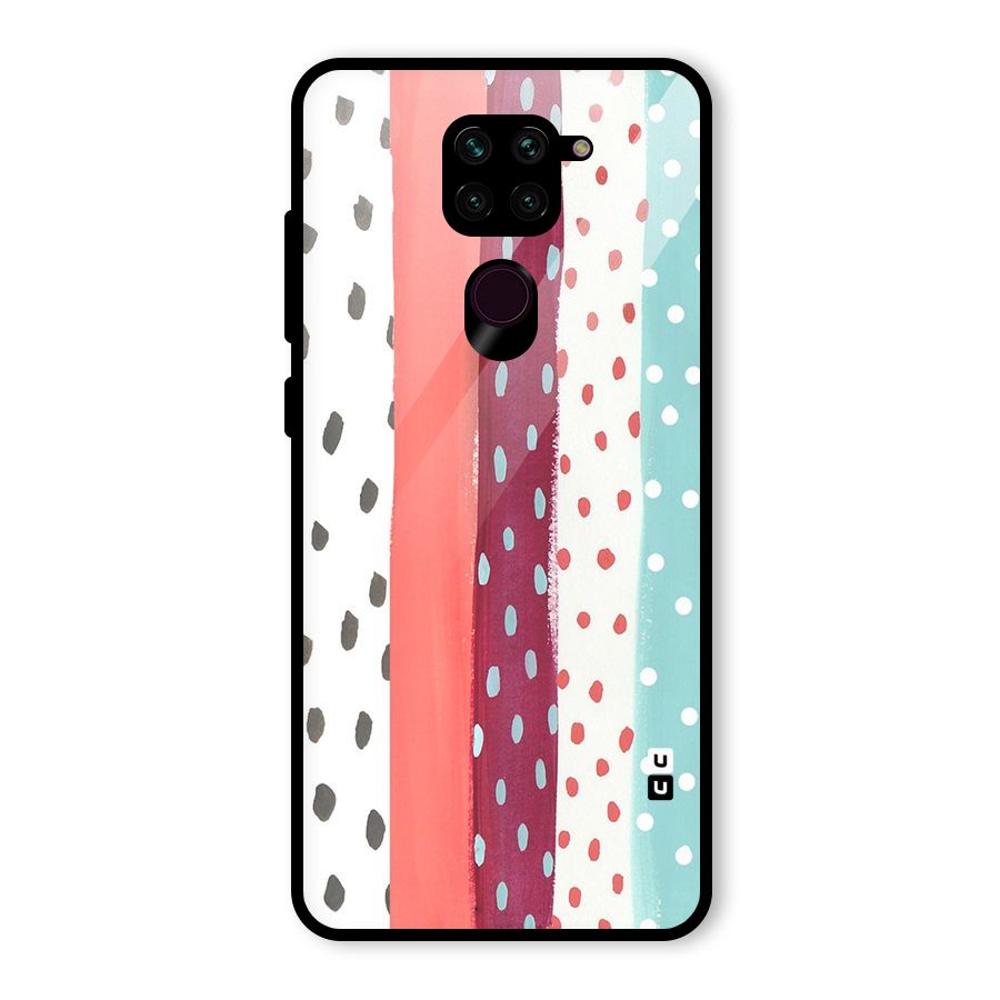 Polka Brush Art Glass Back Case for Redmi Note 9