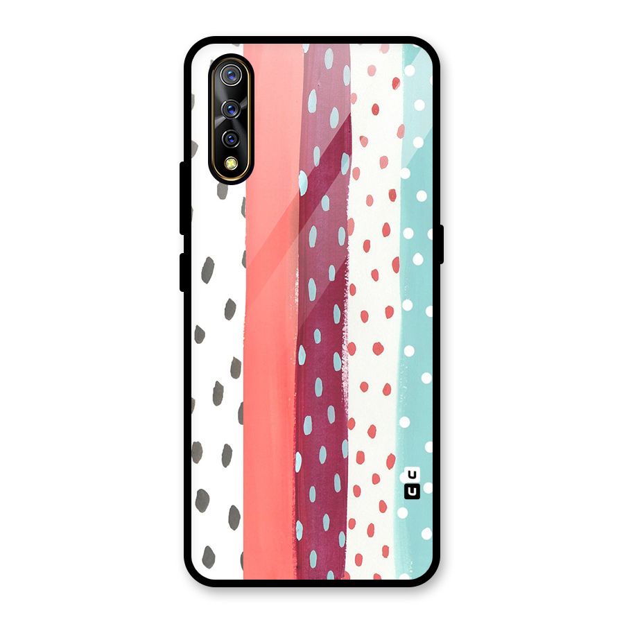 Polka Brush Art Glass Back Case for Vivo S1