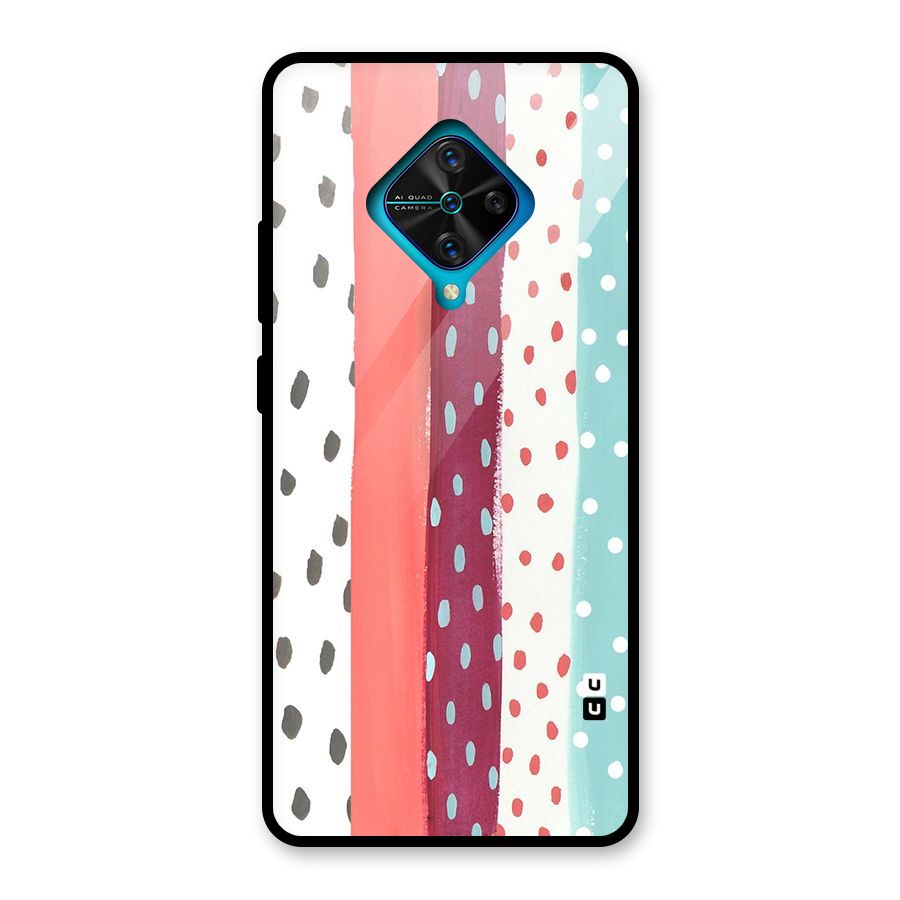 Polka Brush Art Glass Back Case for Vivo S1 Pro
