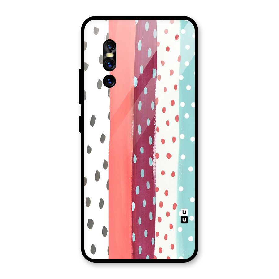 Polka Brush Art Glass Back Case for Vivo V15 Pro