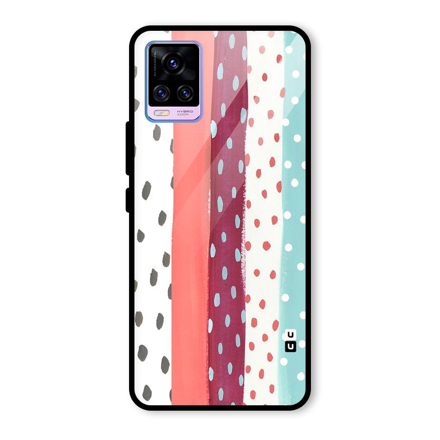 Polka Brush Art Glass Back Case for Vivo V20 Pro