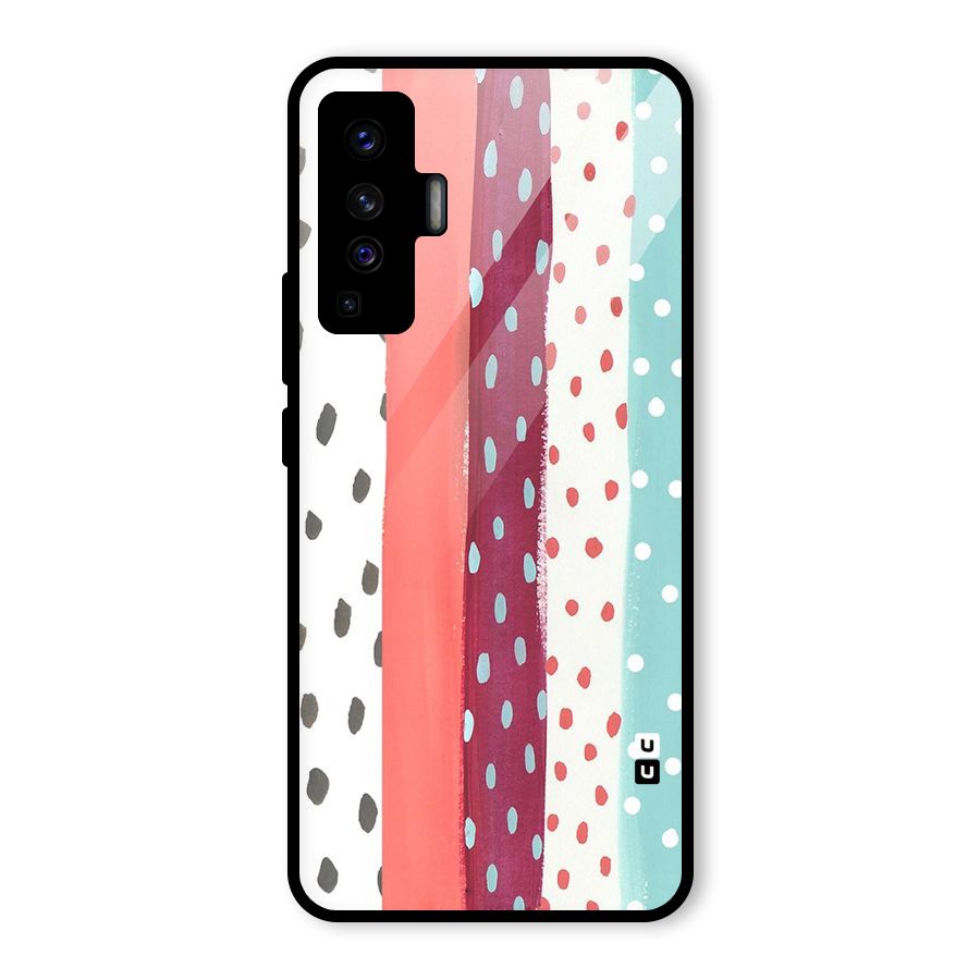 Polka Brush Art Glass Back Case for Vivo X50