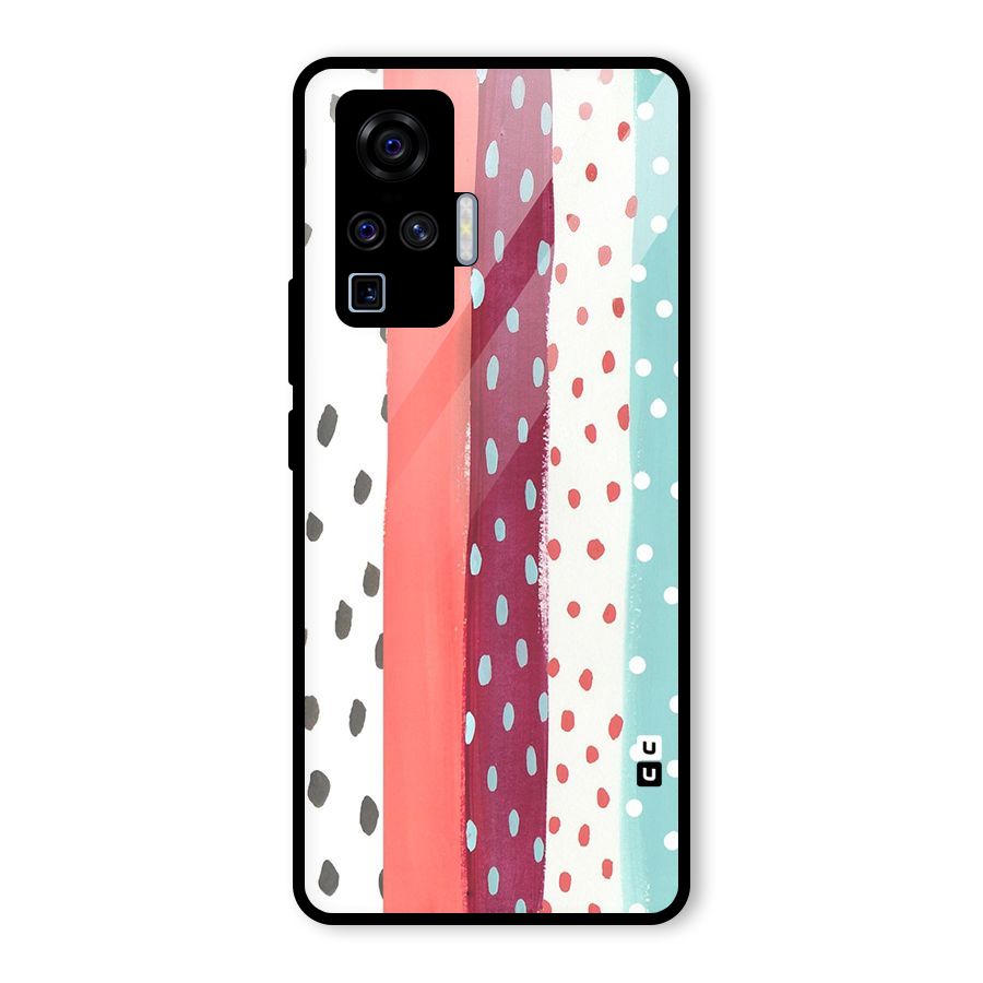 Polka Brush Art Glass Back Case for Vivo X50 Pro
