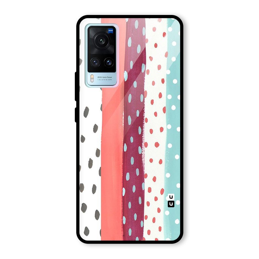 Polka Brush Art Glass Back Case for Vivo X60