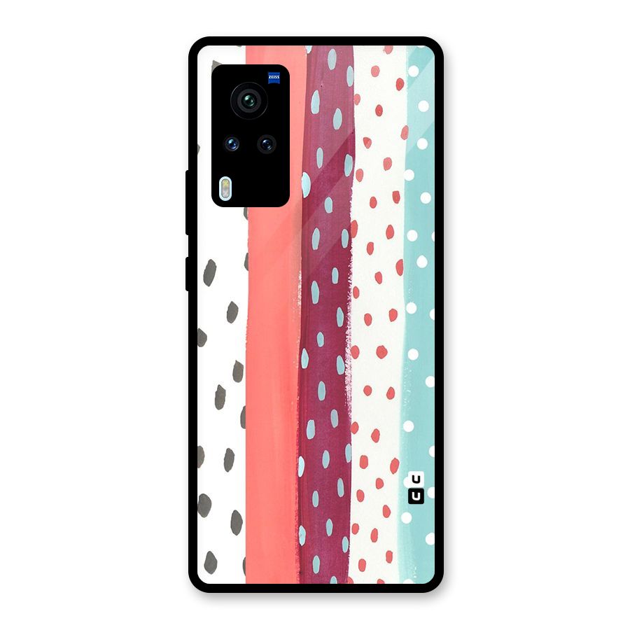 Polka Brush Art Glass Back Case for Vivo X60 Pro