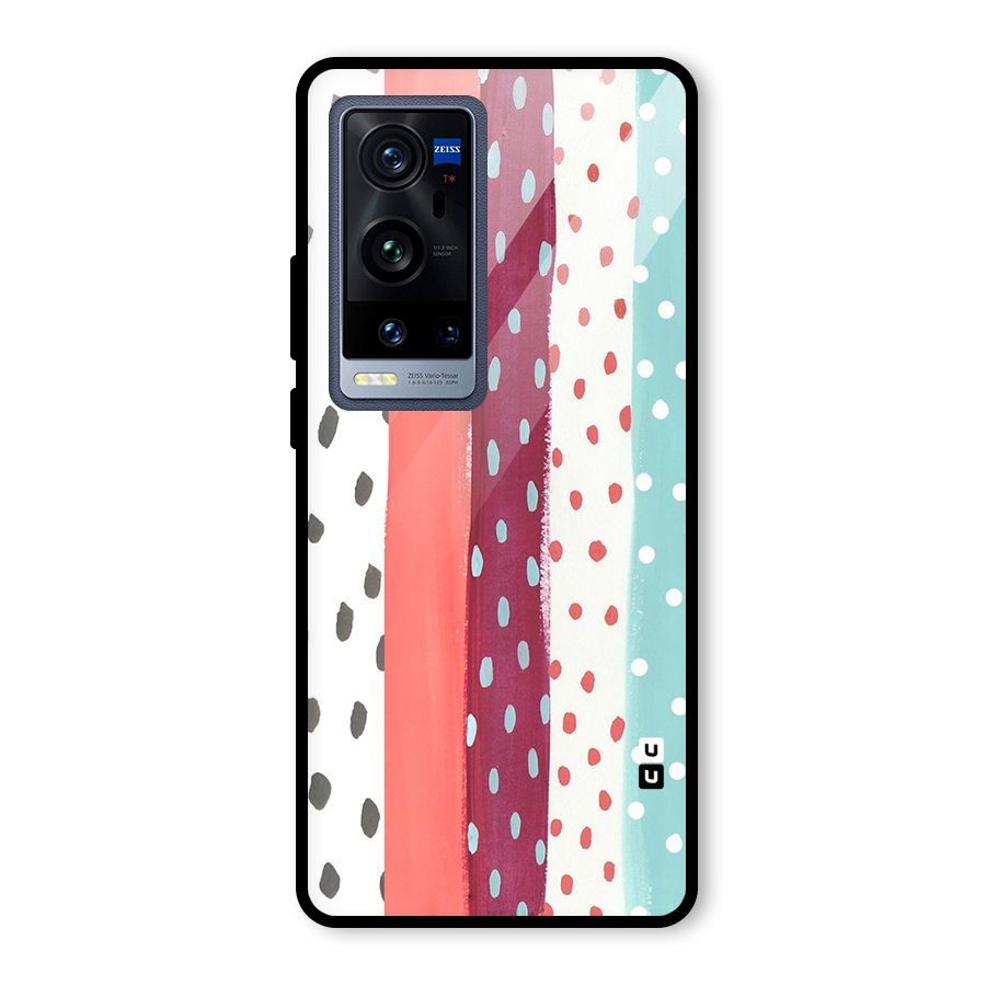 Polka Brush Art Glass Back Case for Vivo X60 Pro Plus