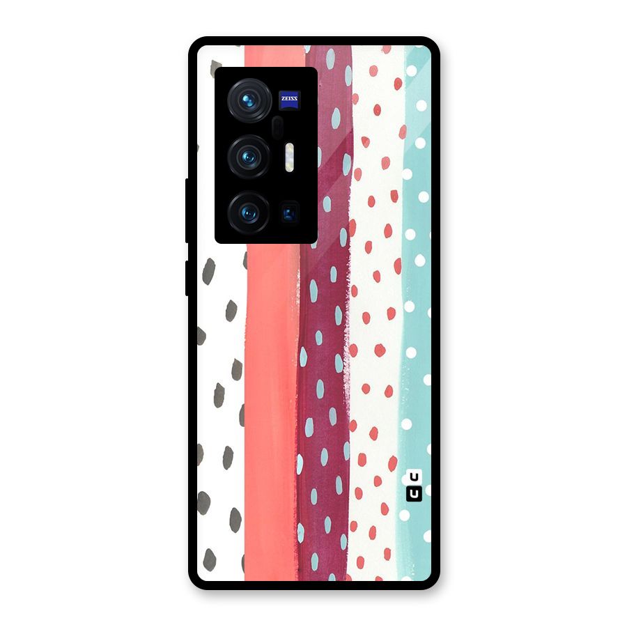 Polka Brush Art Glass Back Case for Vivo X70 Pro Plus