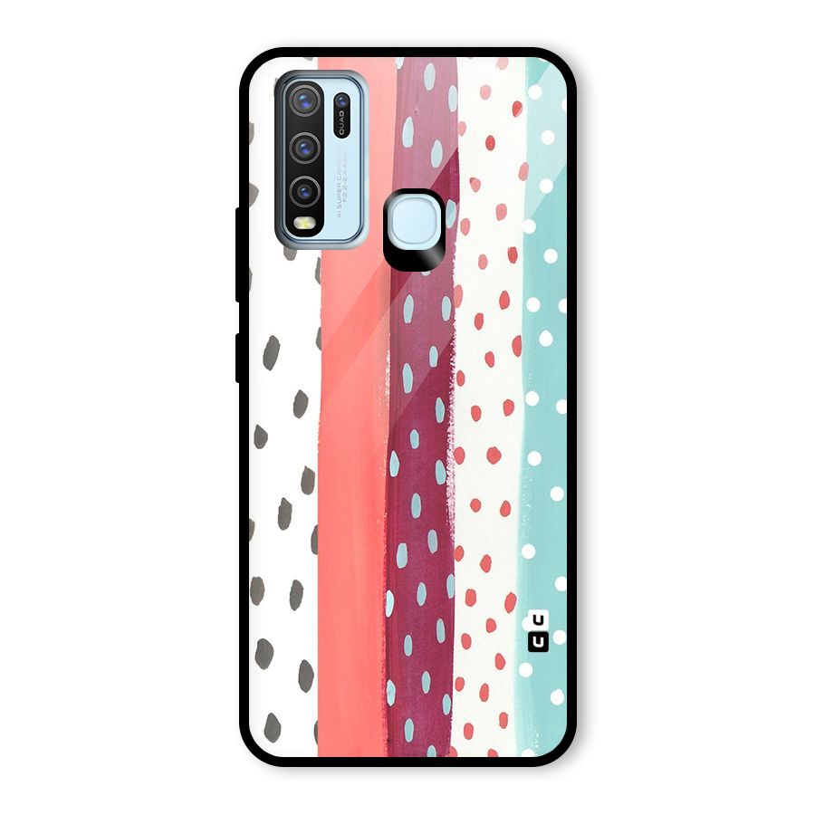 Polka Brush Art Glass Back Case for Vivo Y50