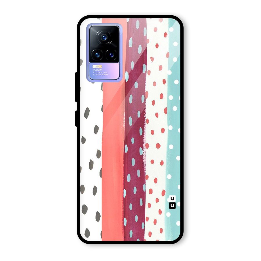Polka Brush Art Glass Back Case for Vivo Y73