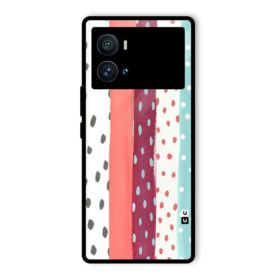 Polka Brush Art Glass Back Case for Vivo iQOO 9 Pro