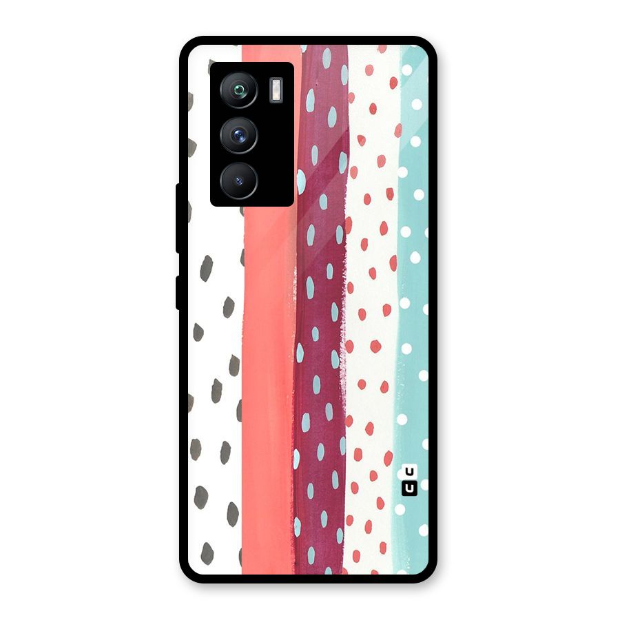Polka Brush Art Glass Back Case for Vivo iQOO 9 SE