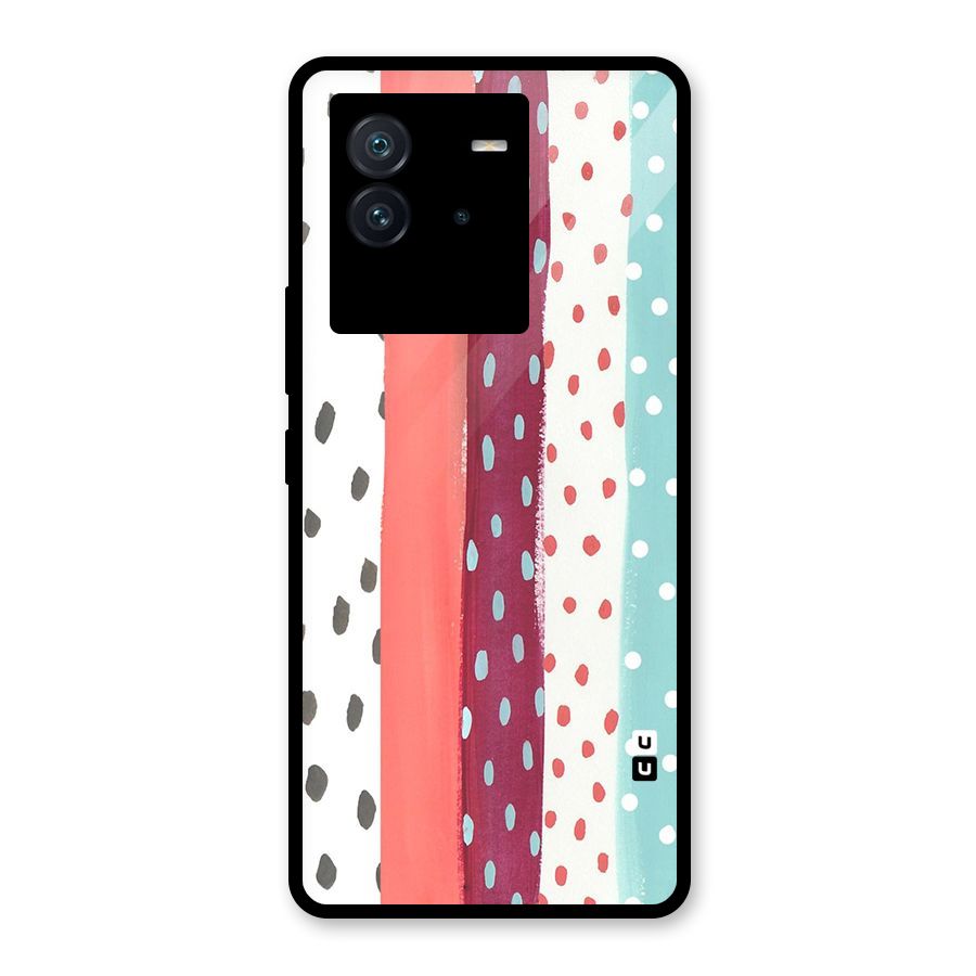 Polka Brush Art Glass Back Case for Vivo iQOO Neo 6 5G