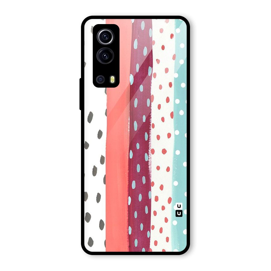 Polka Brush Art Glass Back Case for Vivo iQOO Z3