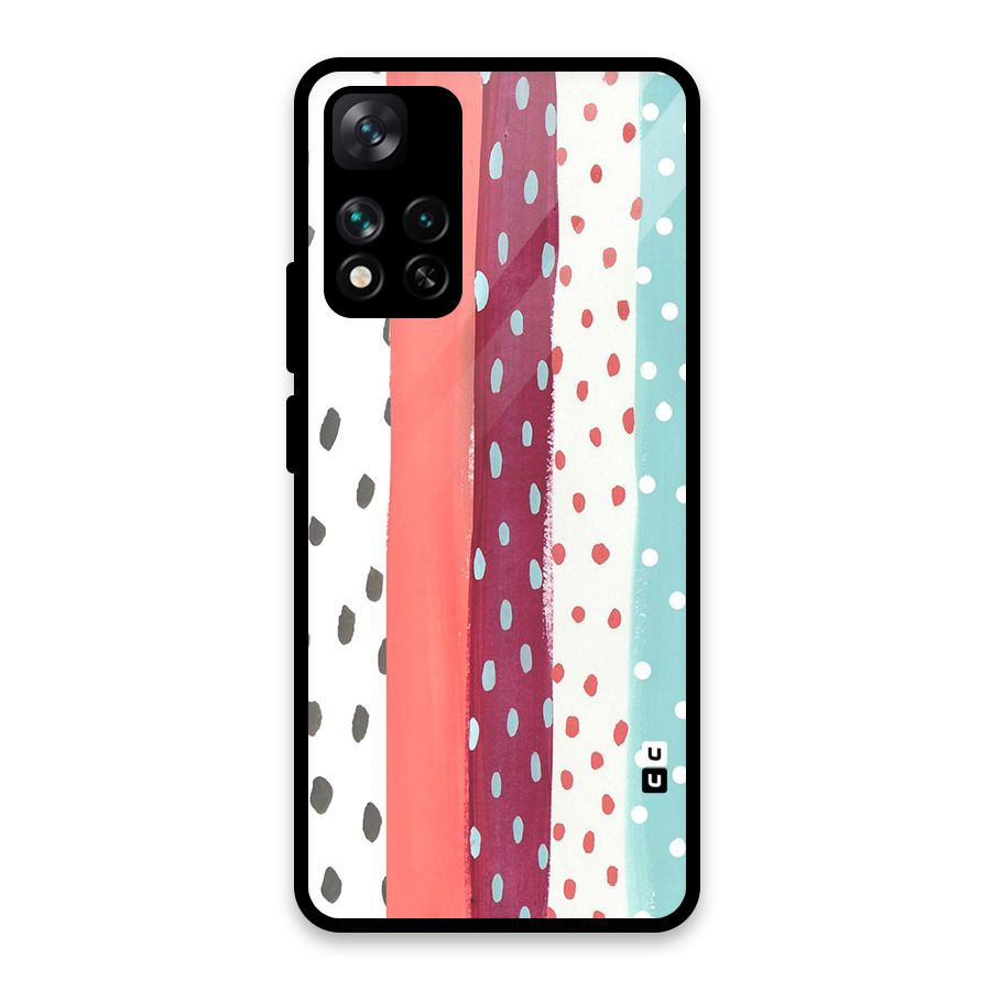 Polka Brush Art Glass Back Case for Xiaomi 11i HyperCharge 5G