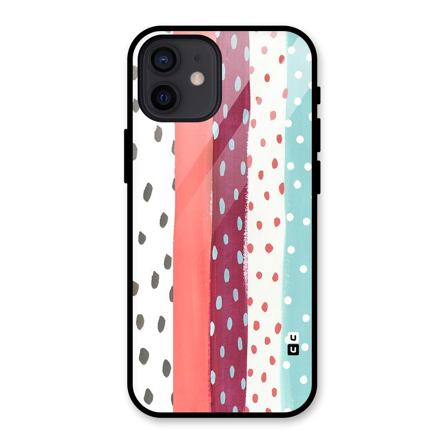 Polka Brush Art Glass Back Case for iPhone 12