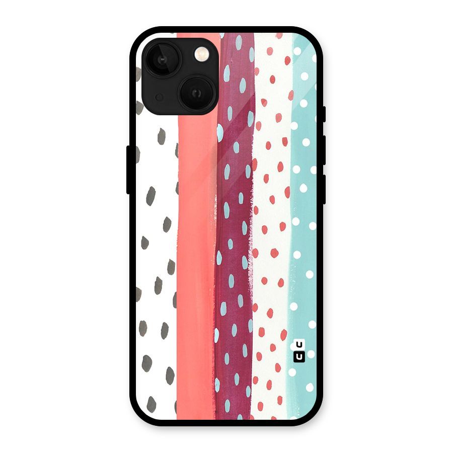 Polka Brush Art Glass Back Case for iPhone 13