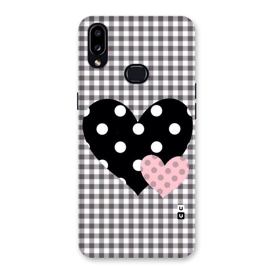 Polka Check Hearts Back Case for Galaxy A10s