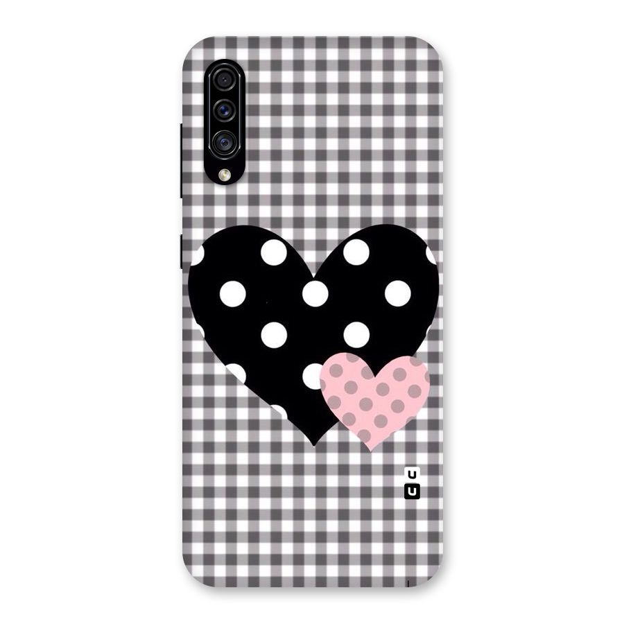 Polka Check Hearts Back Case for Galaxy A30s