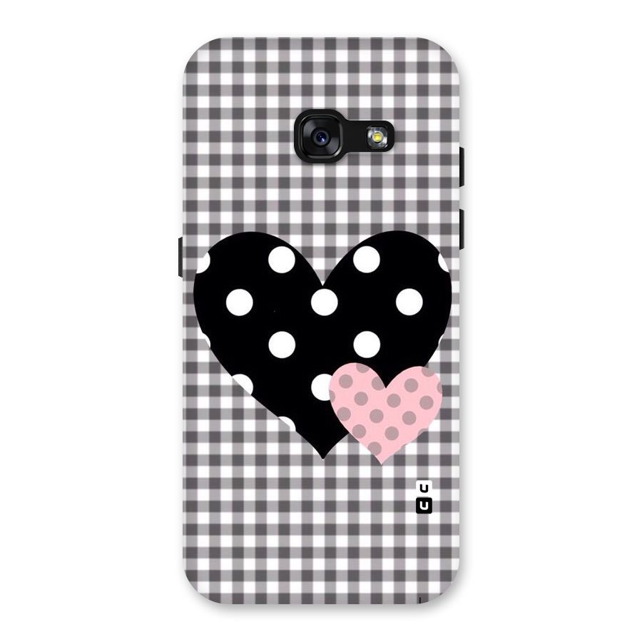 Polka Check Hearts Back Case for Galaxy A3 (2017)