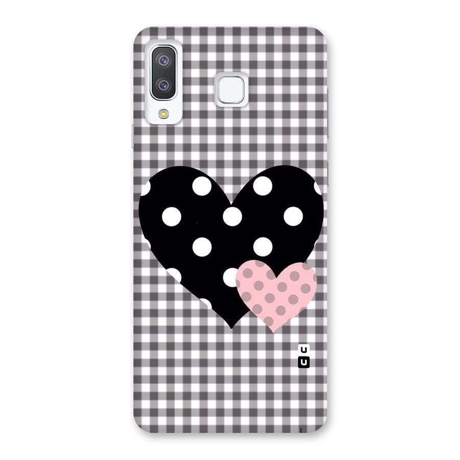 Polka Check Hearts Back Case for Galaxy A8 Star