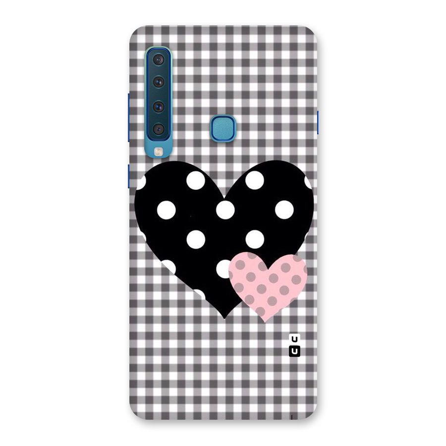 Polka Check Hearts Back Case for Galaxy A9 (2018)