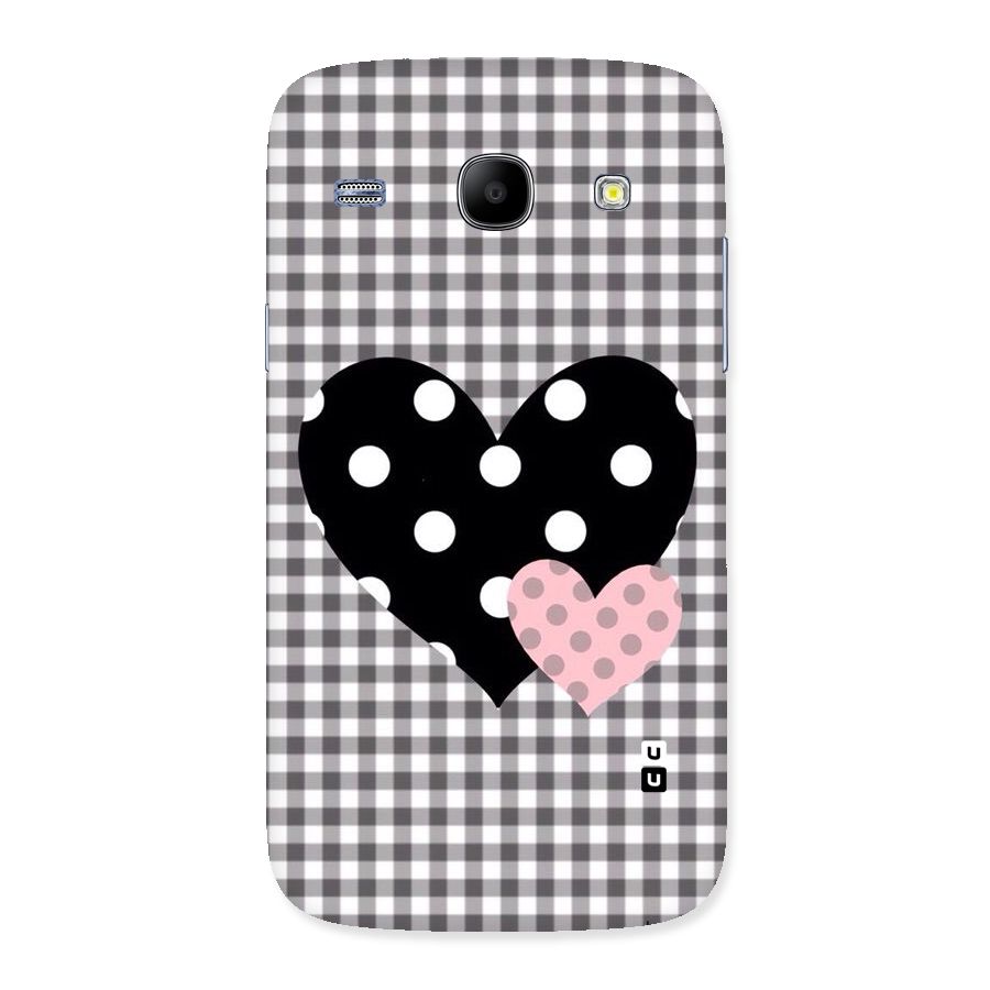 Polka Check Hearts Back Case for Galaxy Core