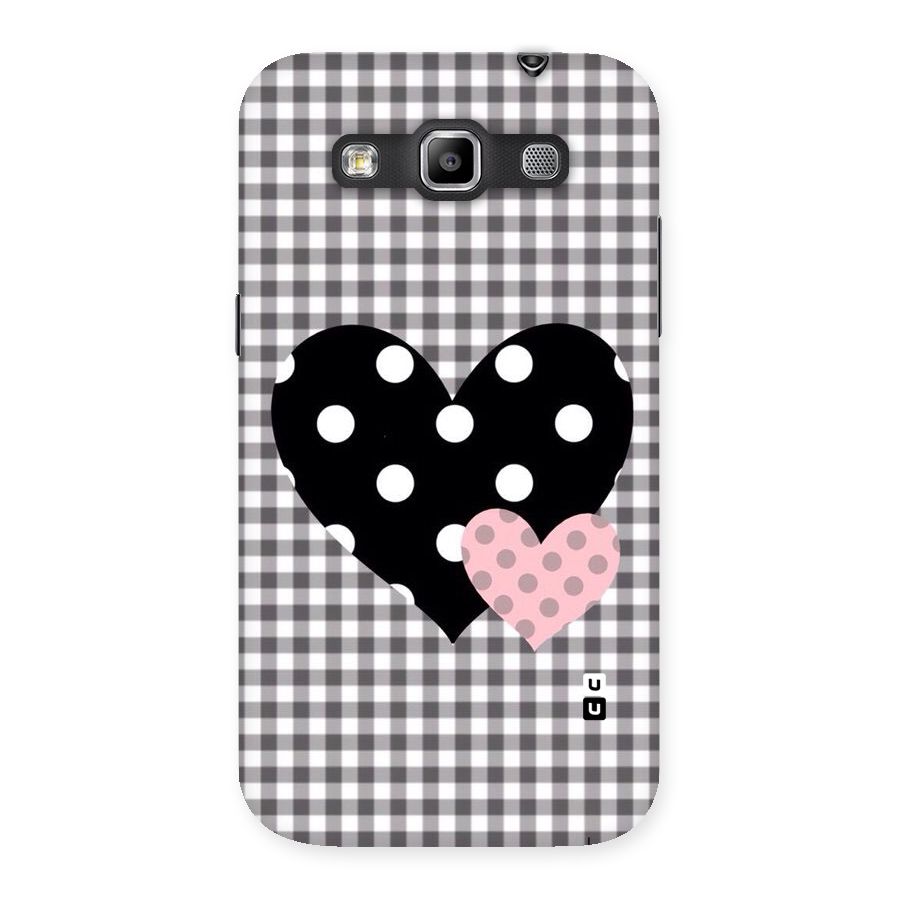 Polka Check Hearts Back Case for Galaxy Grand Quattro