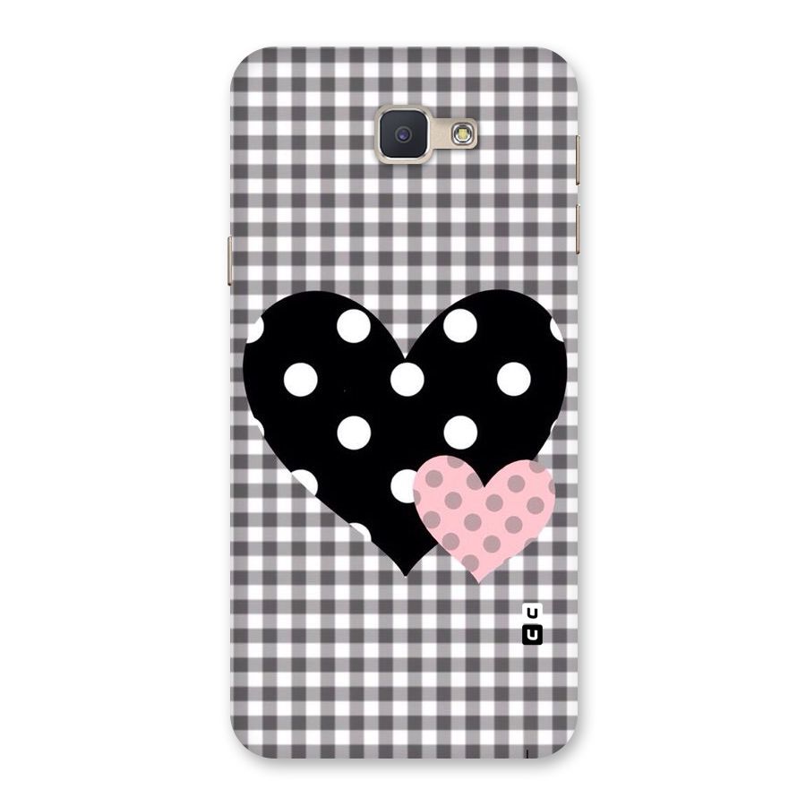 Polka Check Hearts Back Case for Galaxy J5 Prime