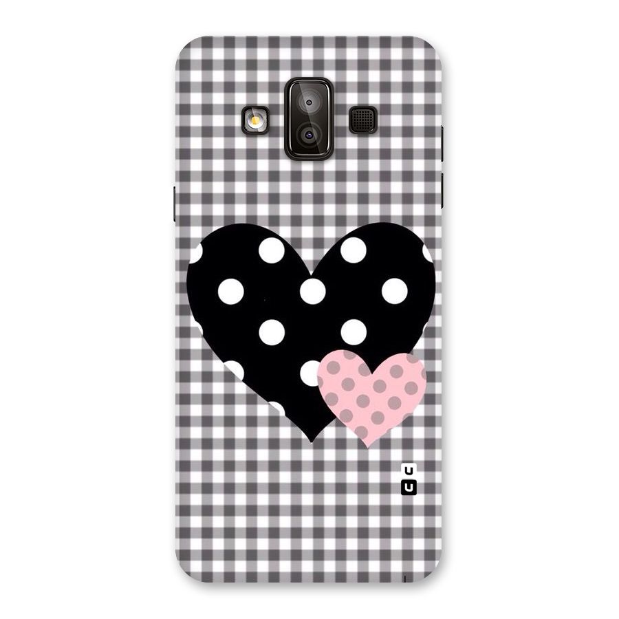Polka Check Hearts Back Case for Galaxy J7 Duo