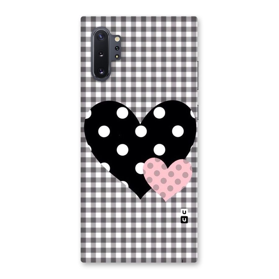 Polka Check Hearts Back Case for Galaxy Note 10 Plus