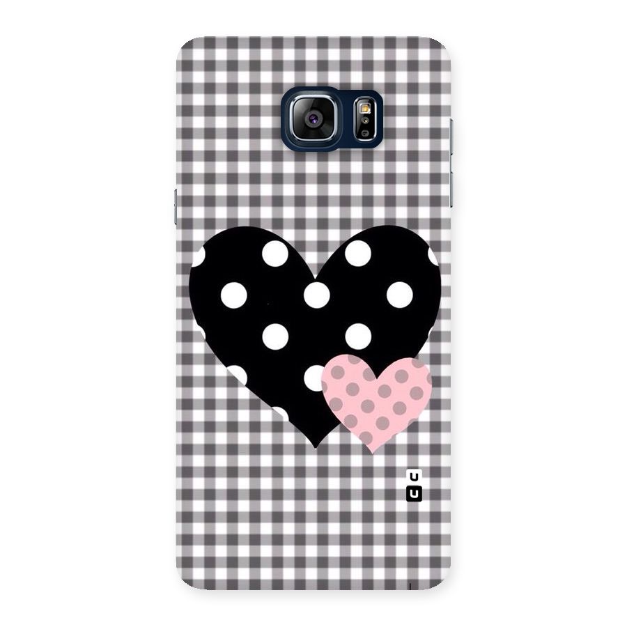 Polka Check Hearts Back Case for Galaxy Note 5