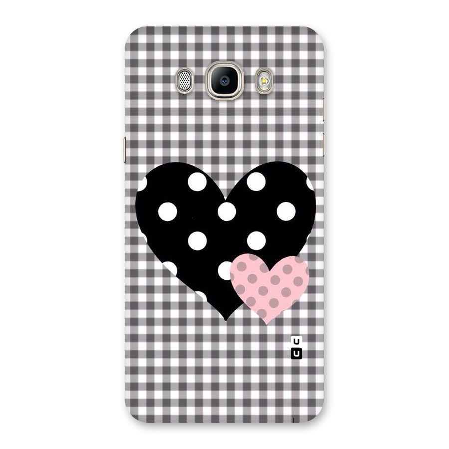 Polka Check Hearts Back Case for Galaxy On8