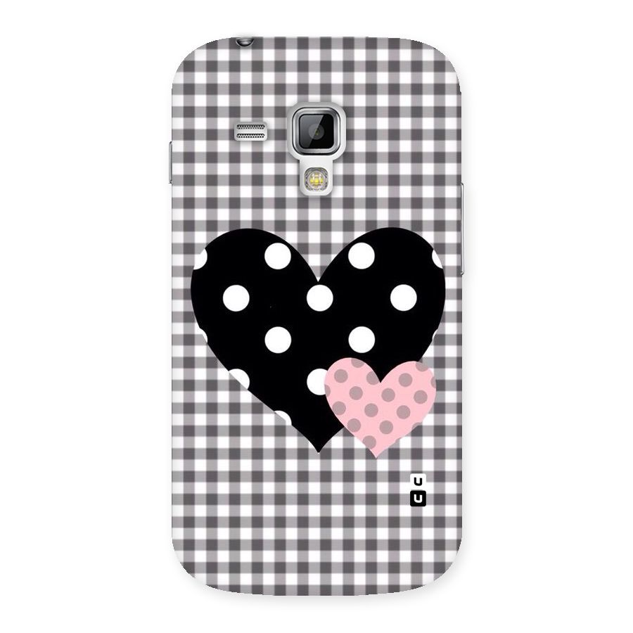 Polka Check Hearts Back Case for Galaxy S Duos