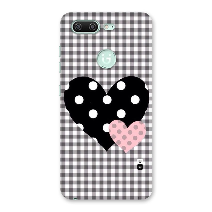 Polka Check Hearts Back Case for Gionee S10