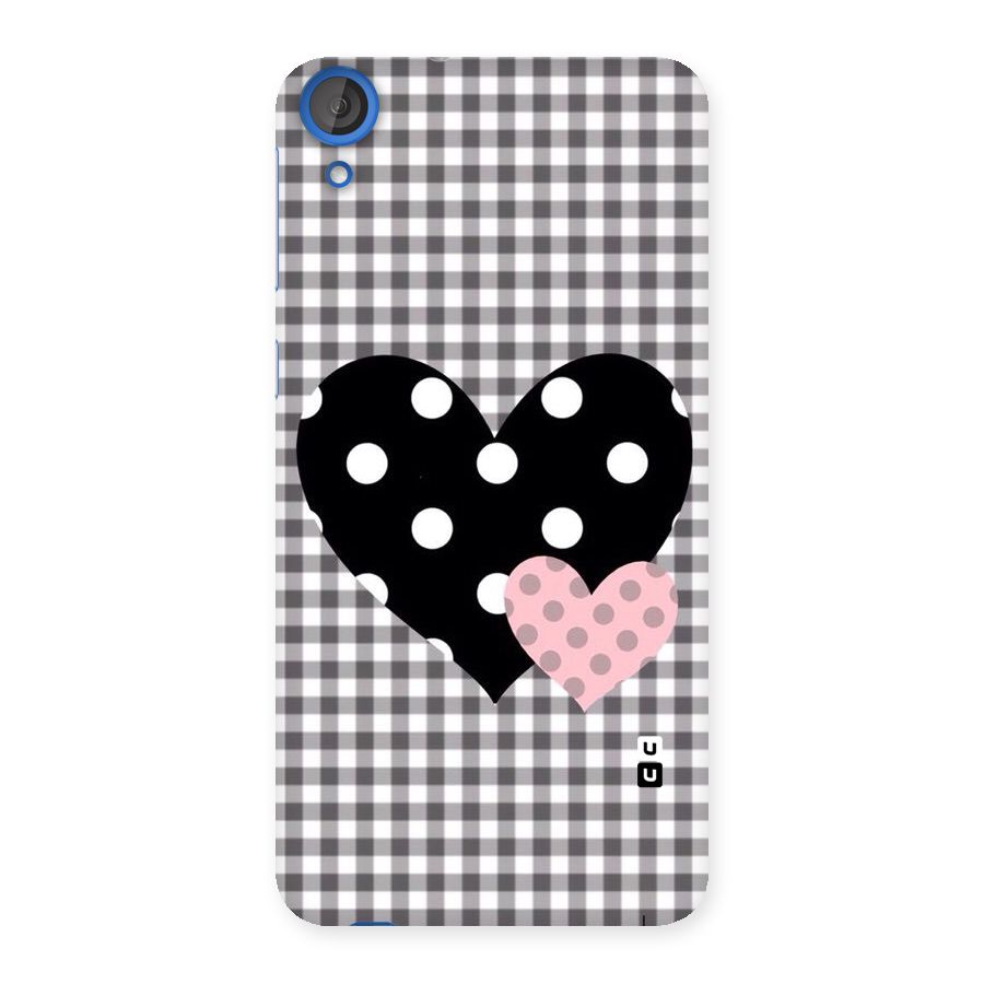 Polka Check Hearts Back Case for HTC Desire 820