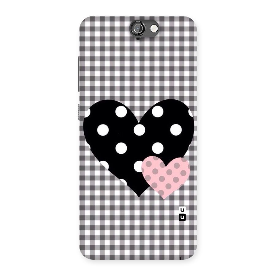Polka Check Hearts Back Case for HTC One A9