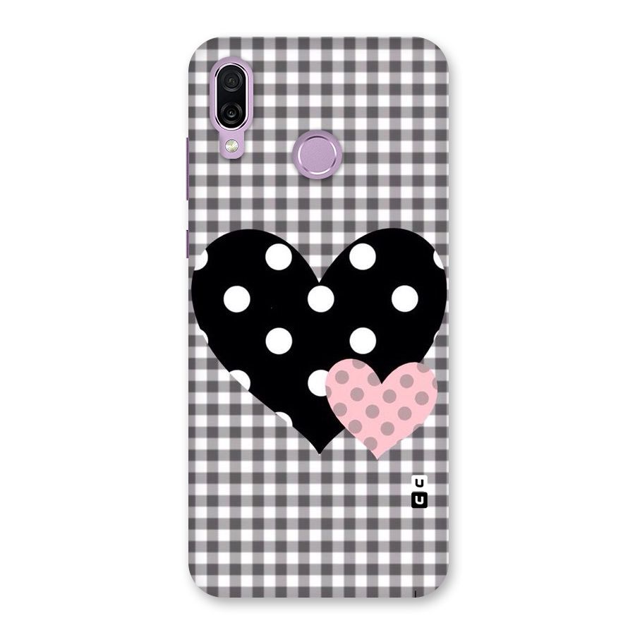 Polka Check Hearts Back Case for Honor Play