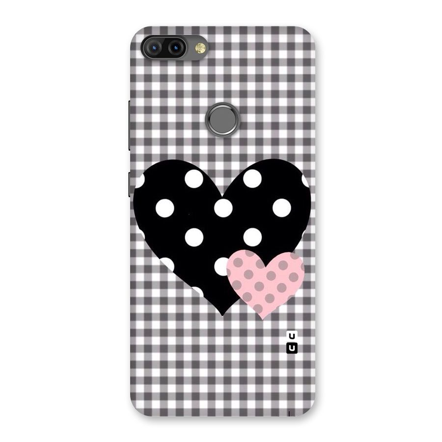 Polka Check Hearts Back Case for Infinix Hot 6 Pro