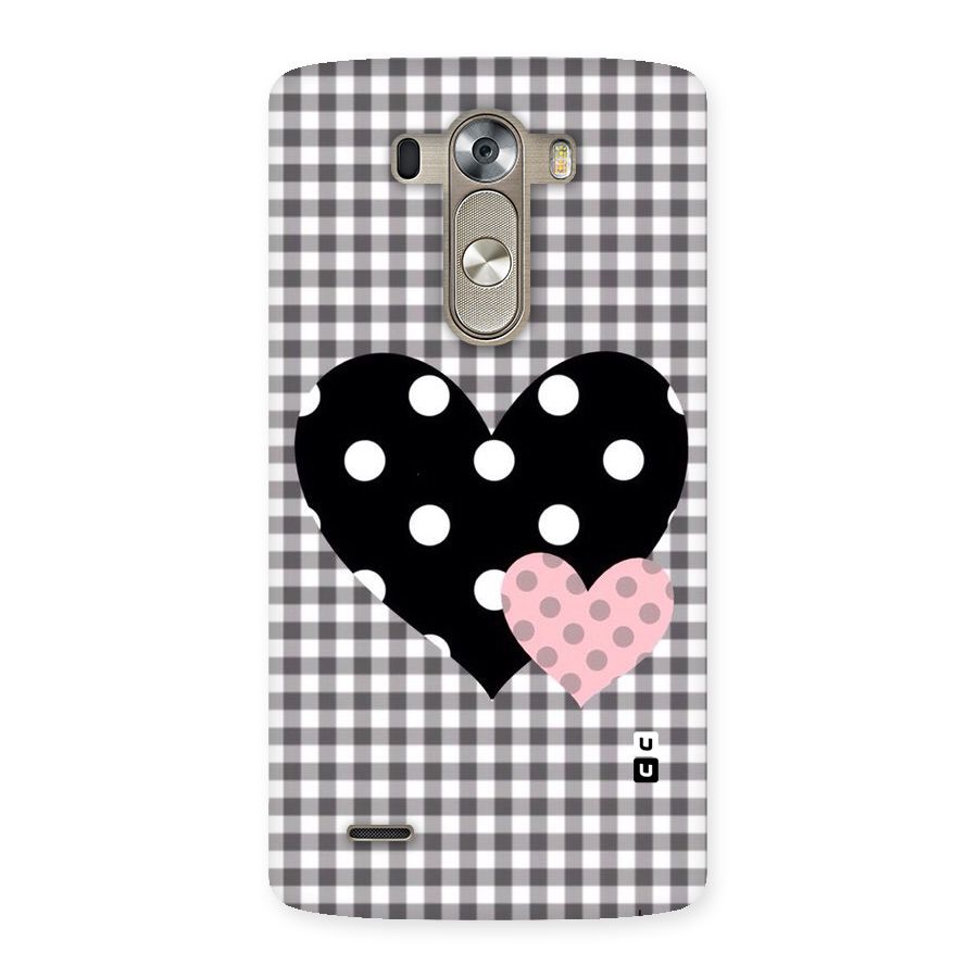 Polka Check Hearts Back Case for LG G3
