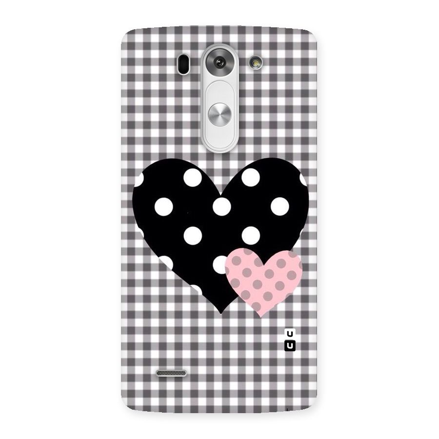 Polka Check Hearts Back Case for LG G3 Mini