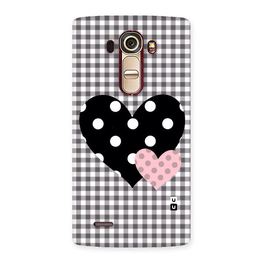 Polka Check Hearts Back Case for LG G4