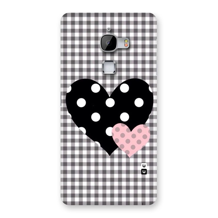 Polka Check Hearts Back Case for LeTv Le Max