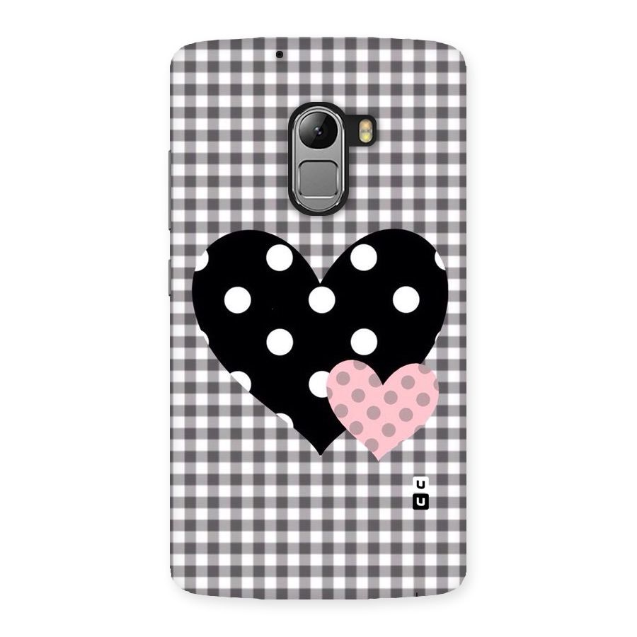 Polka Check Hearts Back Case for Lenovo K4 Note