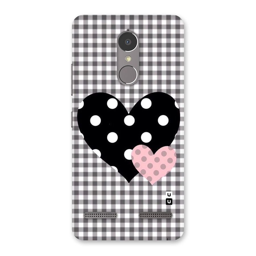 Polka Check Hearts Back Case for Lenovo K6