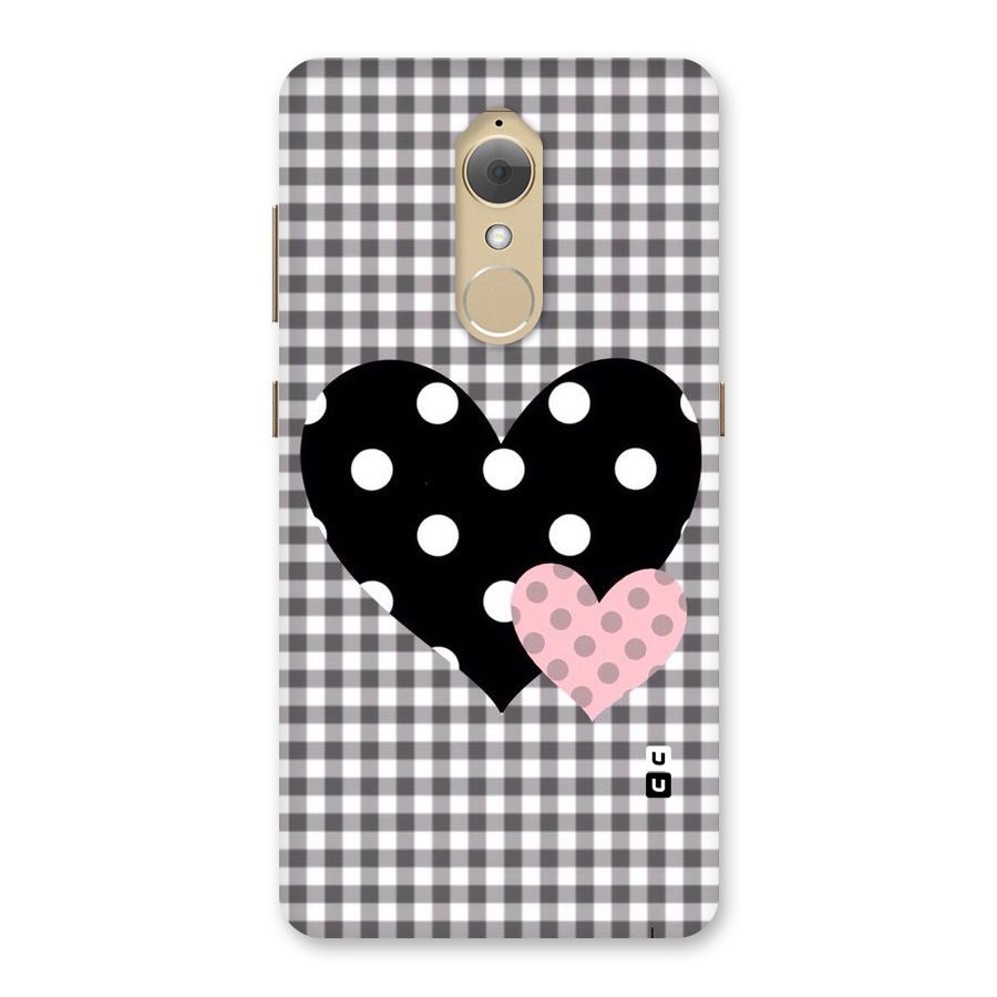 Polka Check Hearts Back Case for Lenovo K8