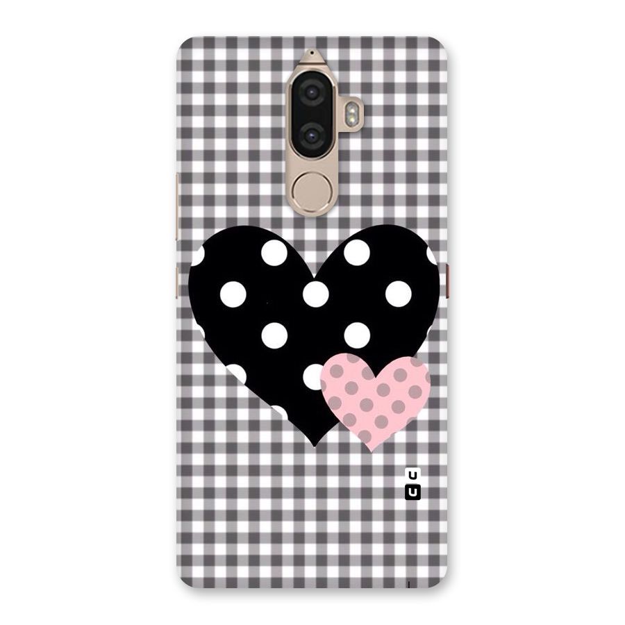 Polka Check Hearts Back Case for Lenovo K8 Note