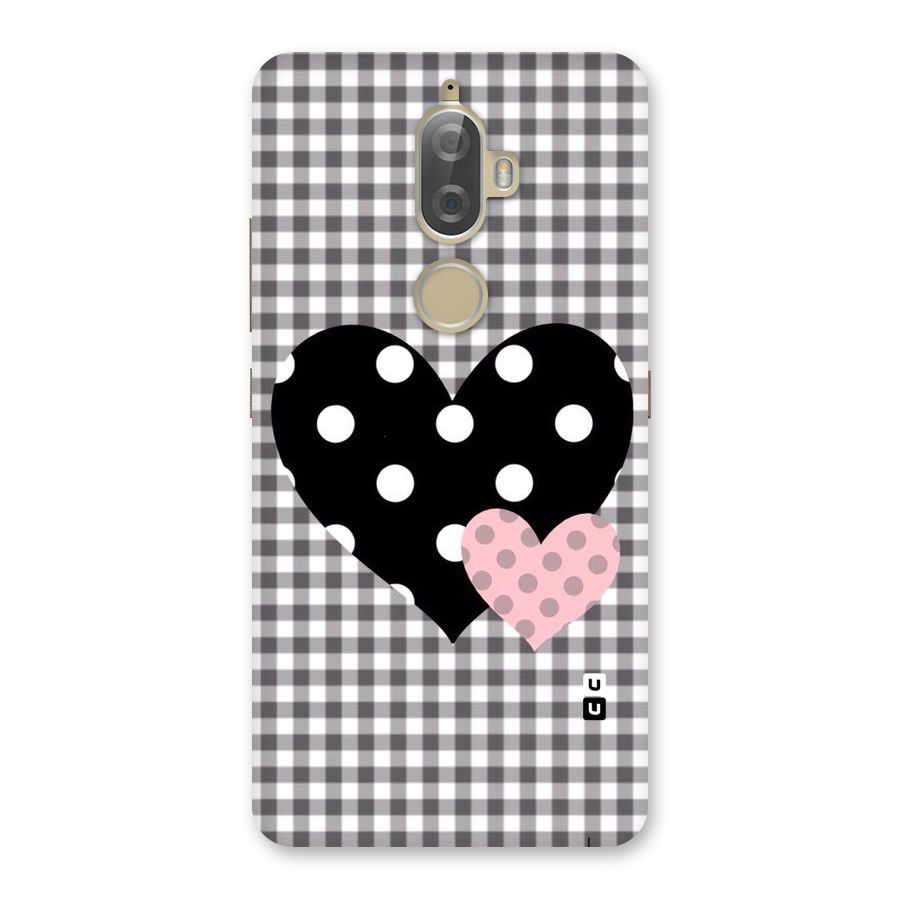 Polka Check Hearts Back Case for Lenovo K8 Plus