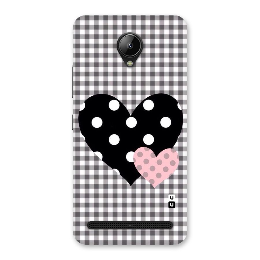 Polka Check Hearts Back Case for Lenovo C2