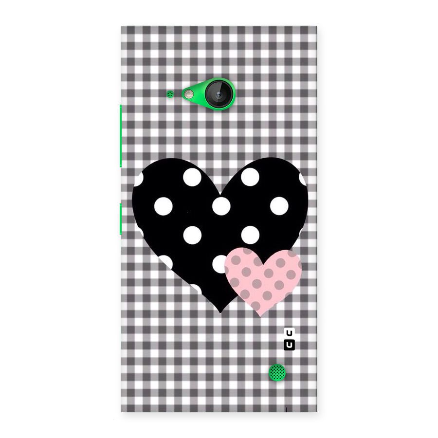 Polka Check Hearts Back Case for Lumia 730