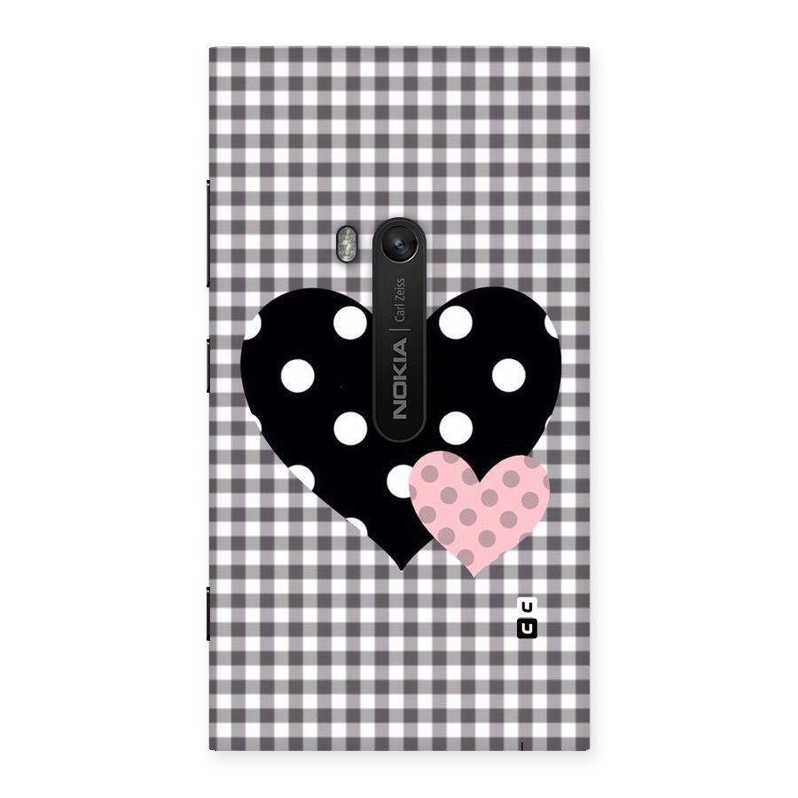 Polka Check Hearts Back Case for Lumia 920